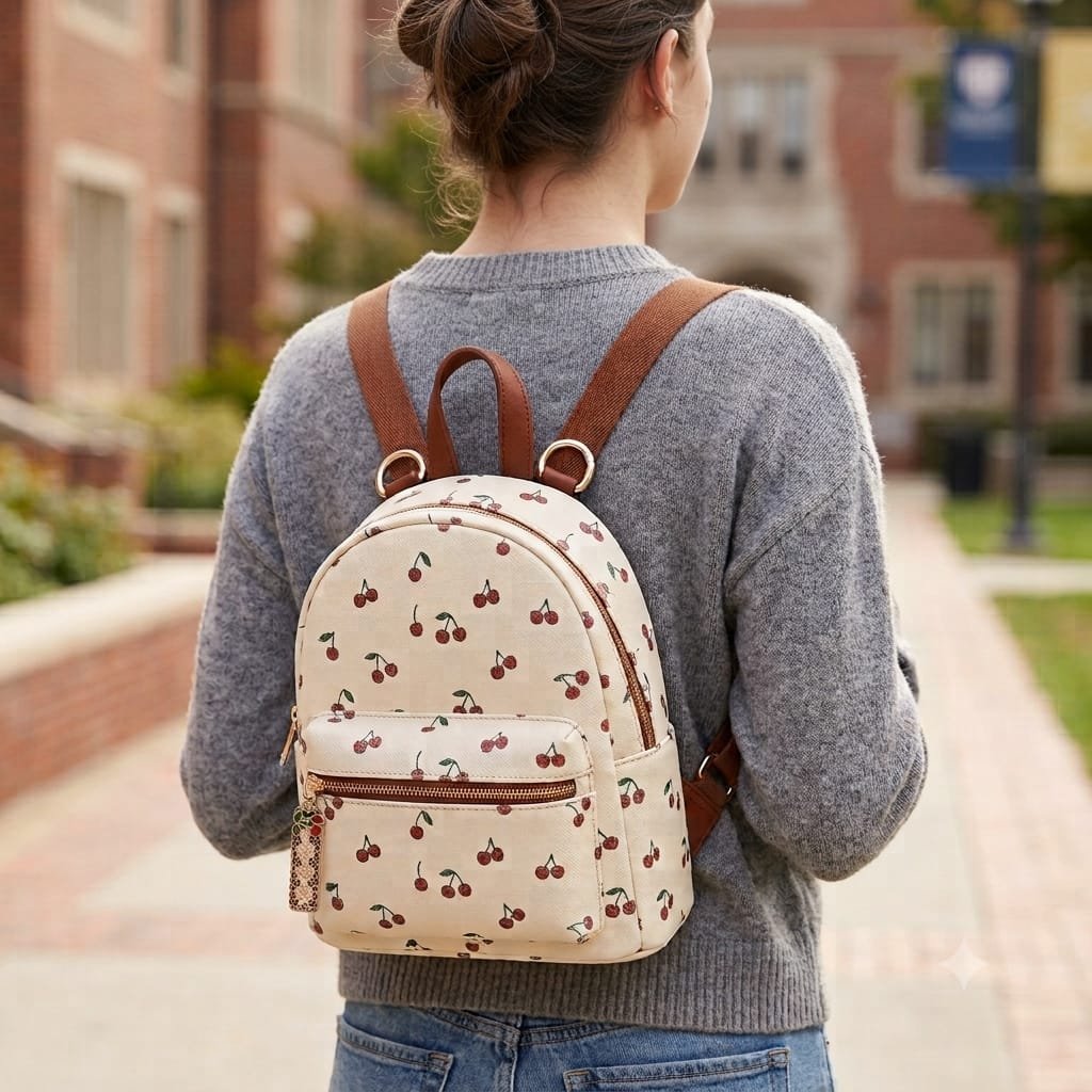 White Mini Cherry Bag - Image 4