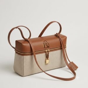 Brown Structured Shoulder Bag