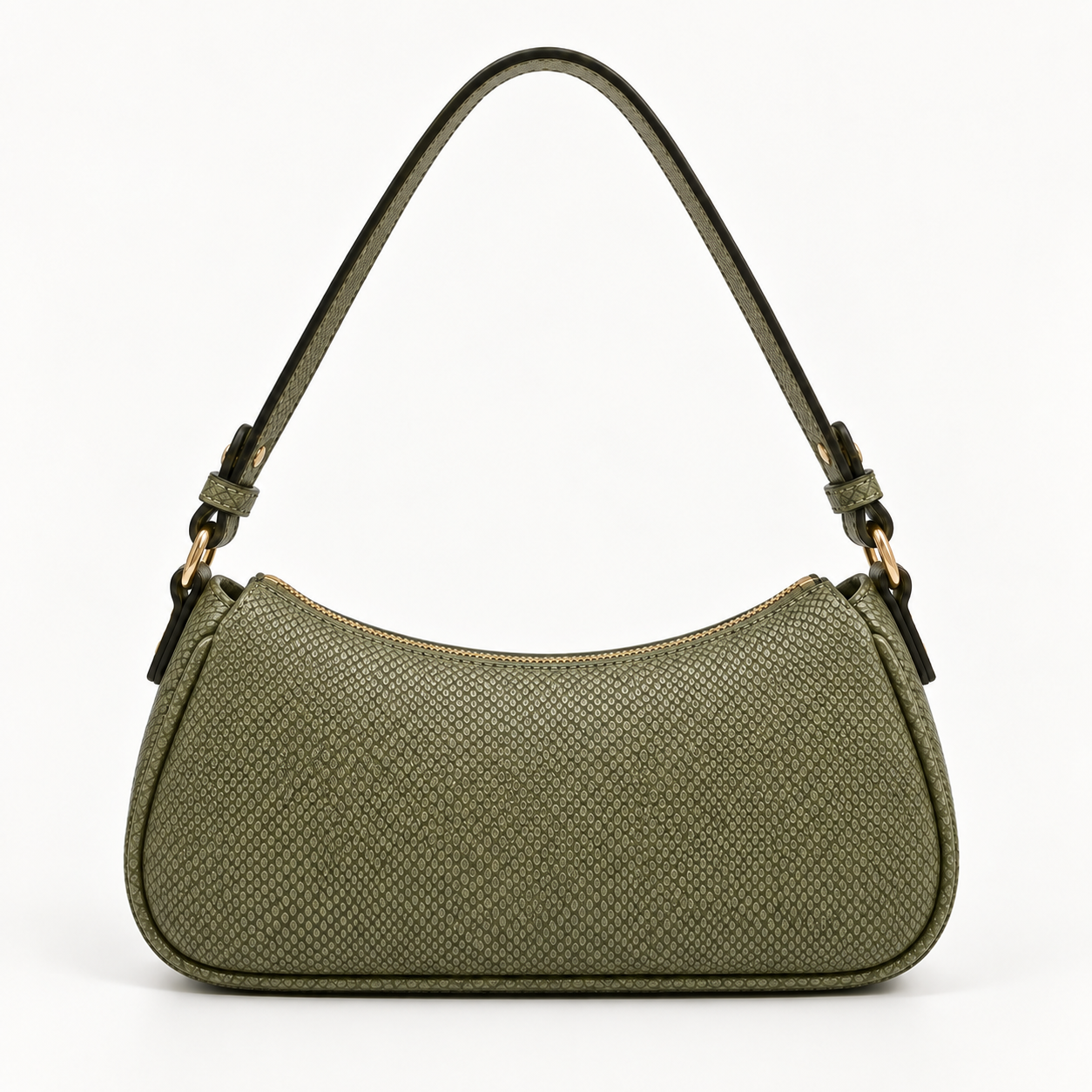 Olive Textured Pocket Shoulder Bag - Image 3