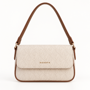 Ivory Textured Shoulder Bag