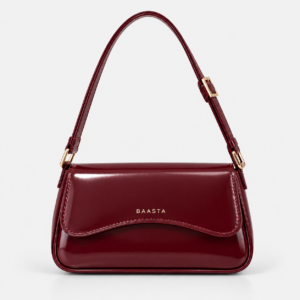 Glossy Burgundy Shoulder Bag