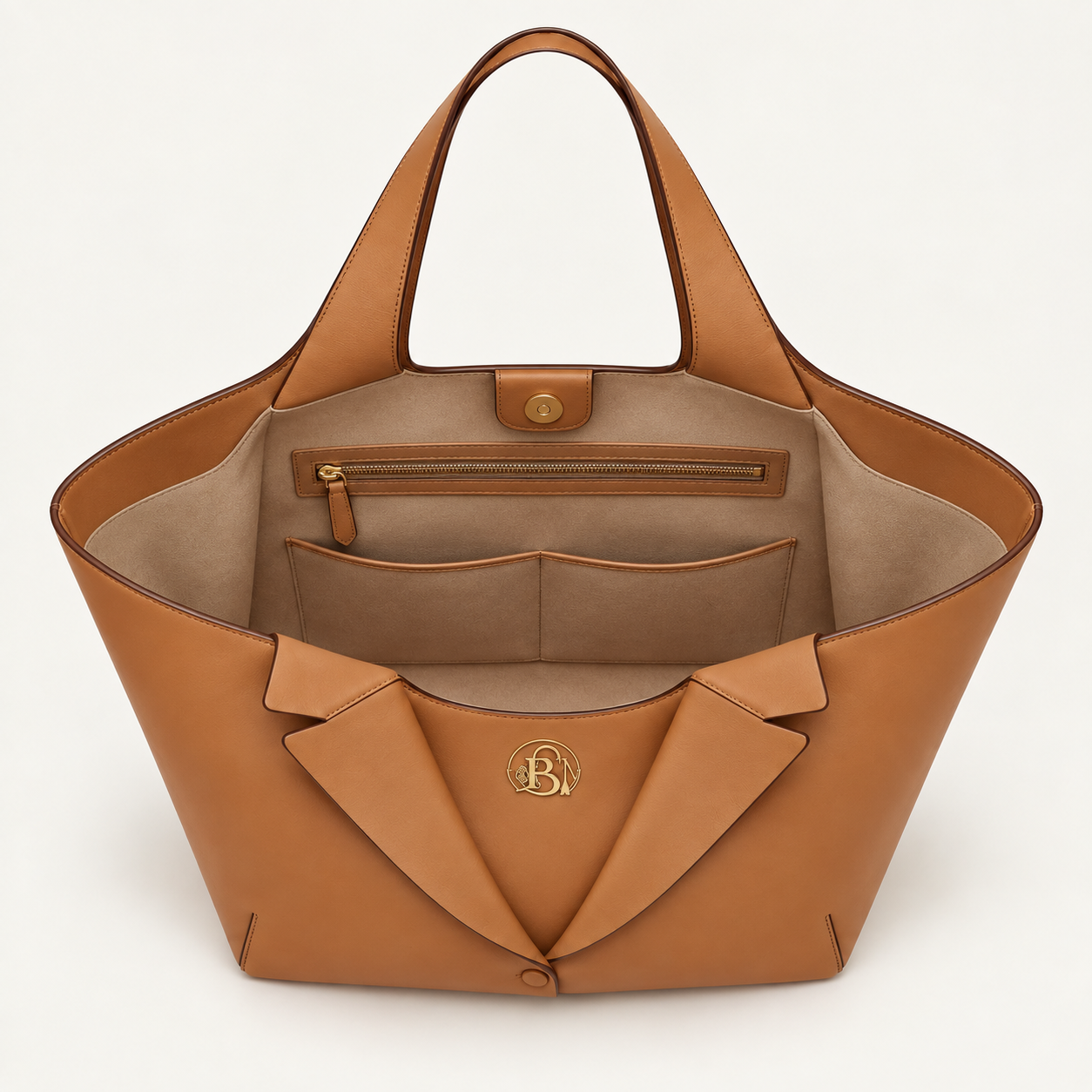 Camel Brown Classic Tote Bag - Image 3